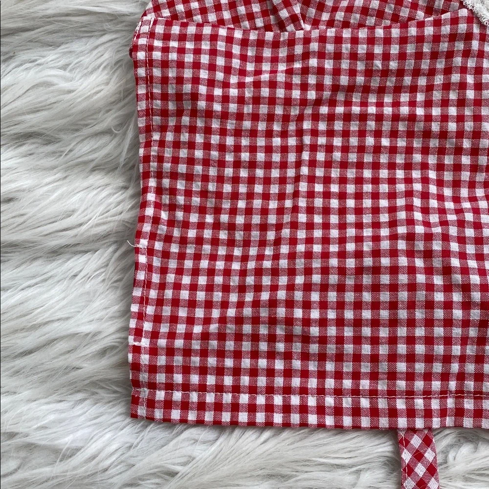 Edikted | Charmaine Open Back Gingham Top - Picture 6 of 12